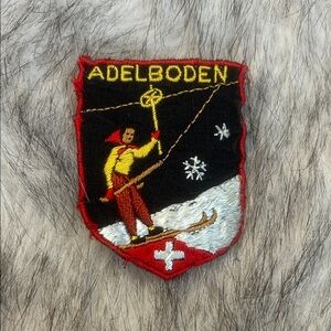 60s 70s Vintage Adelboden ski patch Switzerland Embroidered